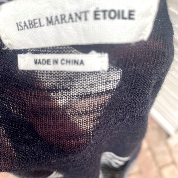 Isabel Marant Etoile Linen V-neck Cropped Sweater - Picture 6 of 6